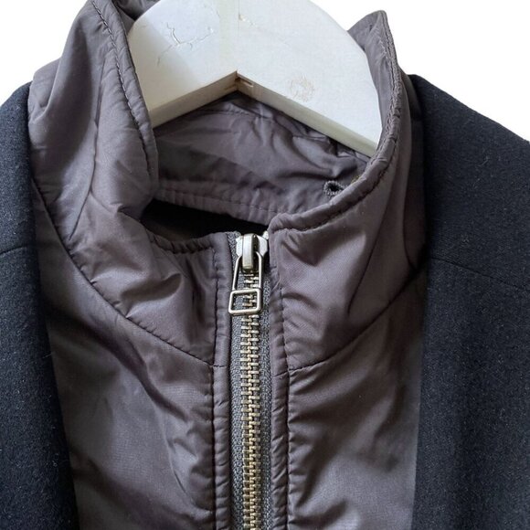 JKT NEW YORK Mens Jacket 46R Navy Blue Blazer Layered w/ Removable Collar Vest - Picture 3 of 14